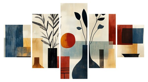Obraz - Kubistické vázy (125x70 cm)