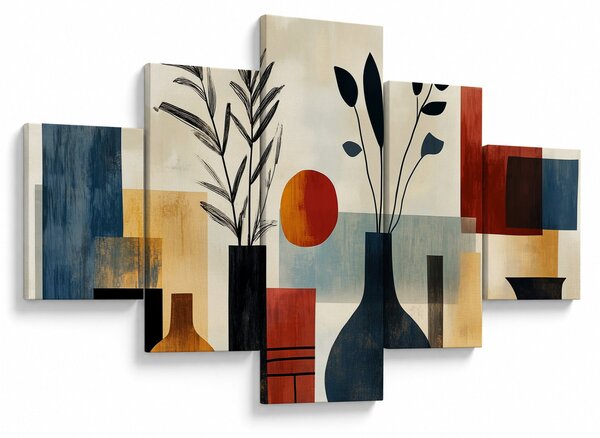 Obraz - Kubistické vázy (125x70 cm)