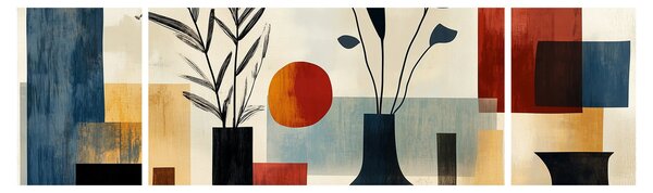 Obraz - Kubistické vázy (170x50 cm)