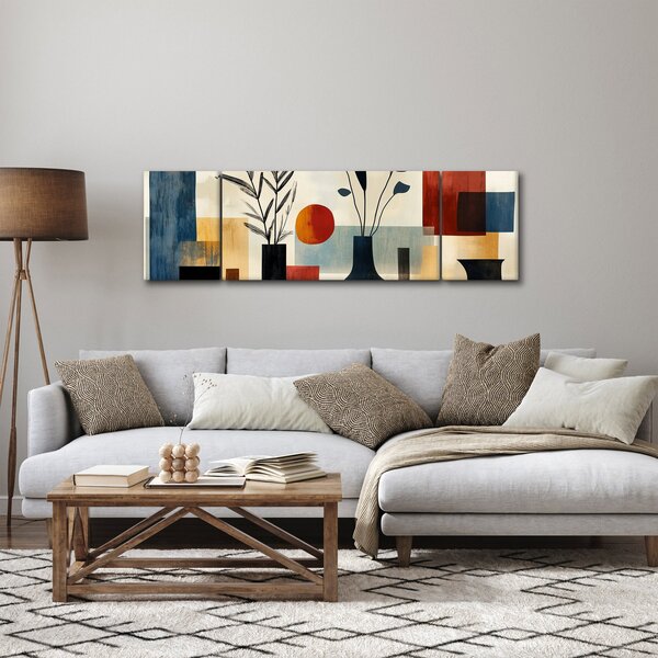 Obraz - Kubistické vázy (170x50 cm)