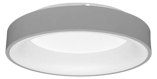 Ecolite Šedé LED stropní/nástěnné svítidlo kulaté 40W s DO WMKL01R-40W/LED-SED