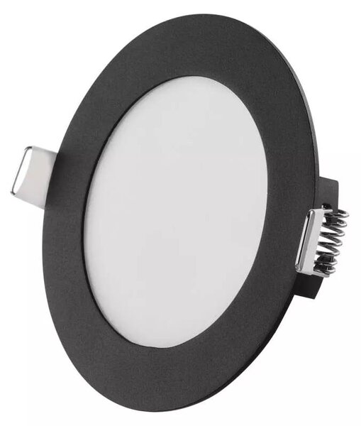 EMOS Černý vestavný LED panel kulatý 120mm 7W CCT Premium ZD1323