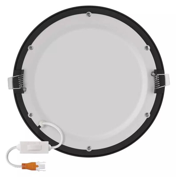 EMOS Černý vestavný LED panel kulatý 225mm 18W CCT Premium ZD1343