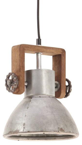 Industriální závěsné svítidlo 25 W stříbrné kulaté 19 cm E27