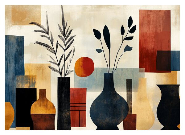 Obraz - Kubistické vázy (70x50 cm)