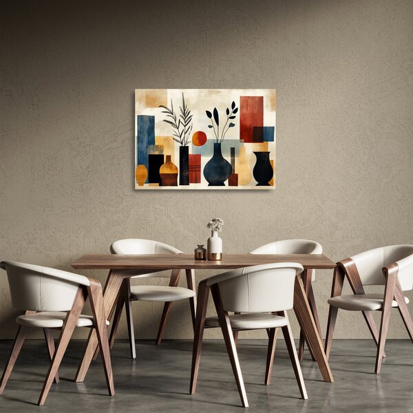 Skleněný obraz - Kubistické vázy (70x50 cm)