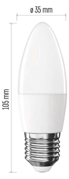 EMOS LED žárovka 4,2W E27 Barva světla: Teplá bílá ZQ4E21