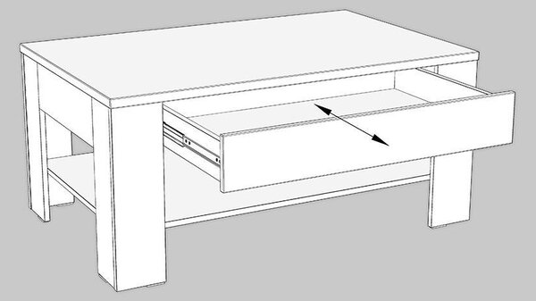 Konferenční stolek REA KS REA 7 Dekor: BÍLÁ