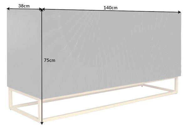 Designová komoda Shayla 140 cm černé mango