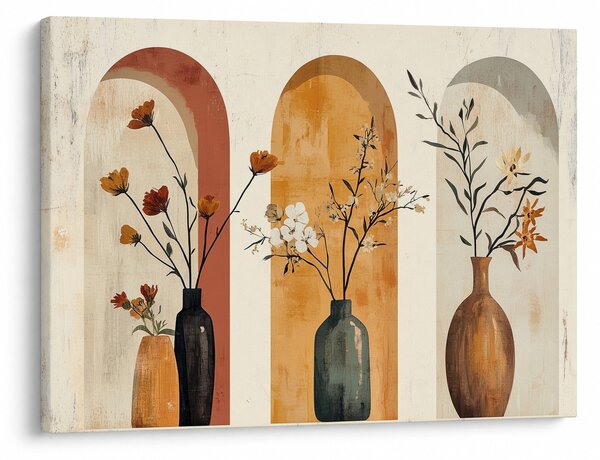Obraz - Vázy v obloucích (70x50 cm)