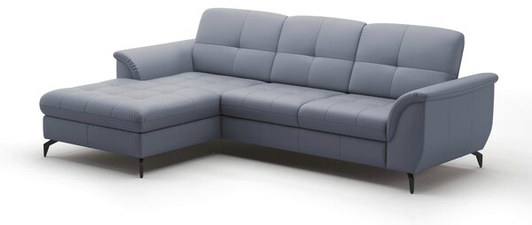 ROHOVÁ SEDAČKA, textil, kůže, šedomodrá Sit & More - Sedací soupravy, Online Only