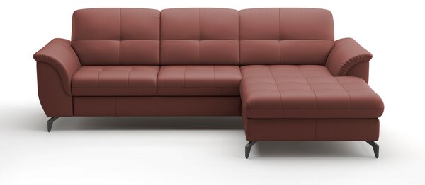 ROHOVÁ SEDAČKA, textil, kůže, červenohnědá Sit & More - Sedací soupravy, Online Only