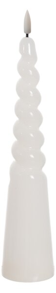 Mondex LED svíčka IDALIA SPIRAL 25 cm bílá