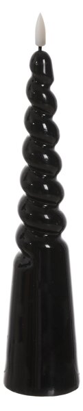 Mondex LED svíčka IDALIA SPIRAL 25 cm černá