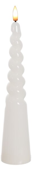Mondex LED svíčka IDALIA SPIRAL 25 cm bílá