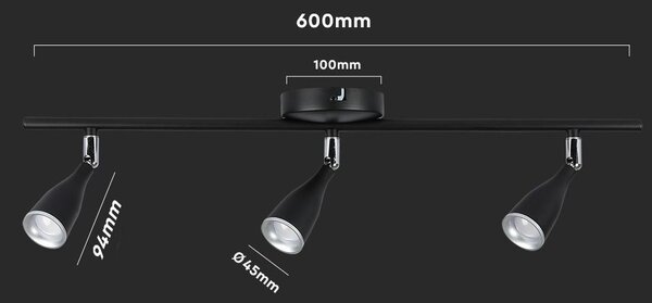 LED Solution Černé LED bodové svítidlo 13,5W Barva světla: Teplá bílá 218271
