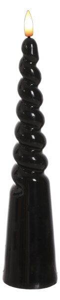 Mondex LED svíčka IDALIA SPIRAL 25 cm černá