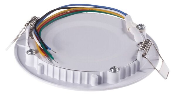 T-LED Bílý vestavný LED panel kulatý 120mm 9W 24V RGB+CCT 102330
