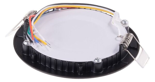 T-LED Černý vestavný LED panel kulatý 120mm 9W 24V RGB+CCT 102338