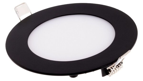 T-LED Černý vestavný LED panel kulatý 120mm 9W 24V RGB+CCT 102338