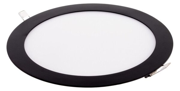 T-LED Černý vestavný LED panel kulatý 174mm 18W 24V RGB+CCT 102339