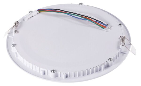 T-LED Bílý vestavný LED panel kulatý 225mm 27W 24V RGB+CCT 102332