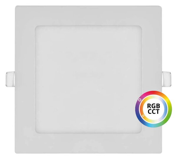 T-LED Bílý vestavný LED panel hranatý 174 x 174mm 18W 24V RGB+CCT 102335