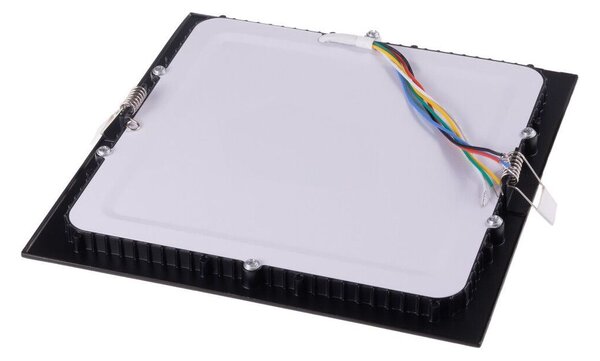 T-LED Černý vestavný LED panel hranatý 174 x 174mm 18W 24V RGB+CCT 102343