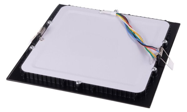 T-LED Černý vestavný LED panel hranatý 225 x 225mm 27W 24V RGB+CCT 102344