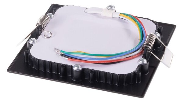 T-LED Černý vestavný LED panel hranatý 120 x 120mm 9W 24V RGB+CCT 102342