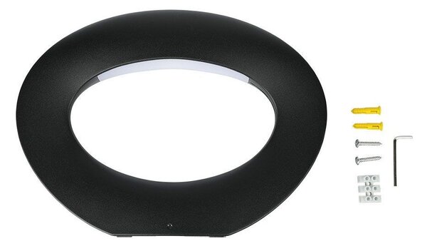 LED Solution Černé LED nástěnné svítidlo oválné designové 9W 218309