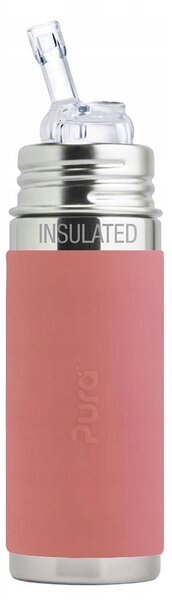 Pura Termo láhev s brčkem 260 ml Rose