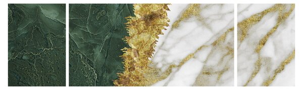 Obraz - Zelený mramor N⁰1 (170x50 cm)