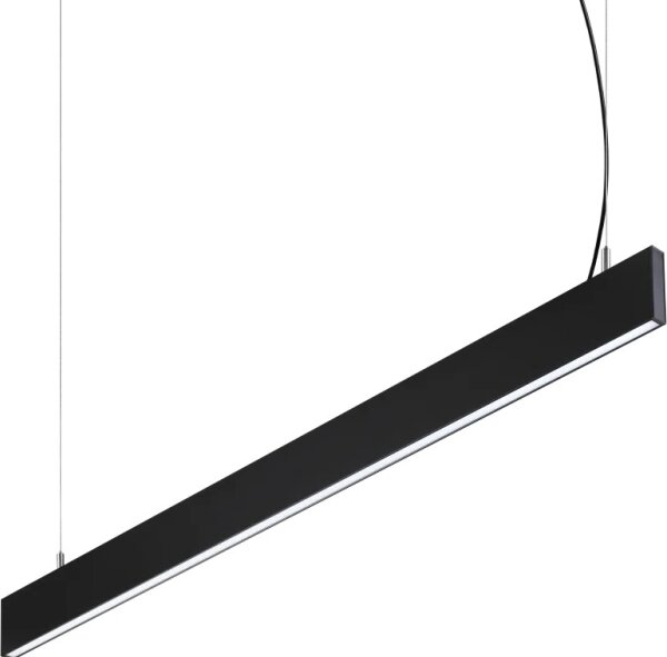 Ideal Lux - LED Lustr na lanku STEEL LED/29W/230V 4000K CRI 90 120 cm černá