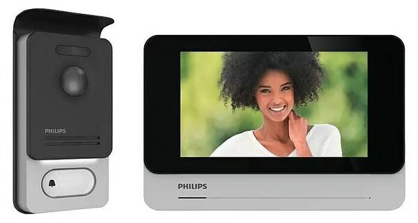 Bezdrátový videotelefon Philips WelcomeEye Comfort / dosah detekce 120 m / stříbrná/černá