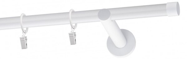 Kovovégarnýže.cz Garnýž Rullo modern 19 mm bílá lesklá Varianta jednořadá nebo dvouřadá: Jednořadá, Délka: 120 cm, Uchycení látky: Bez kroužků (na tu…