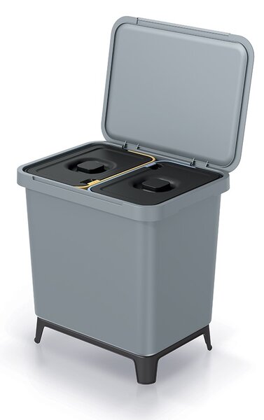 Odpadkový koš, 2 x 10 l, šedá