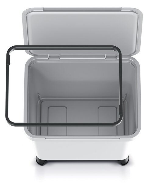 Odpadkový koš, 29 l, světle šedá
