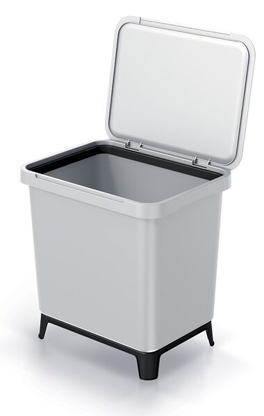 Odpadkový koš, 29 l, světle šedá