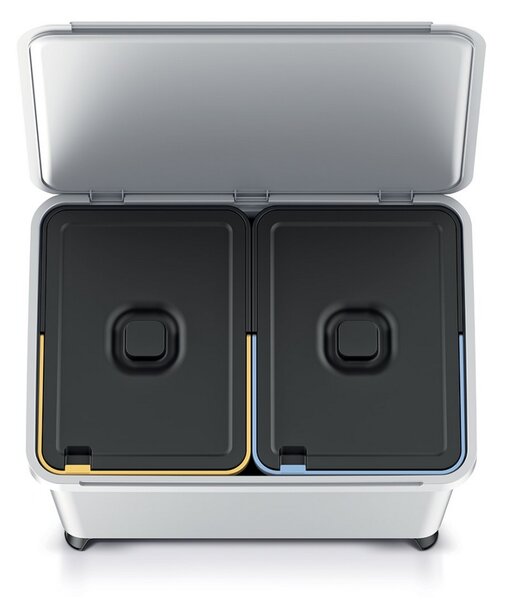 Odpadkový koš, 2 x 23 l, světle šedá