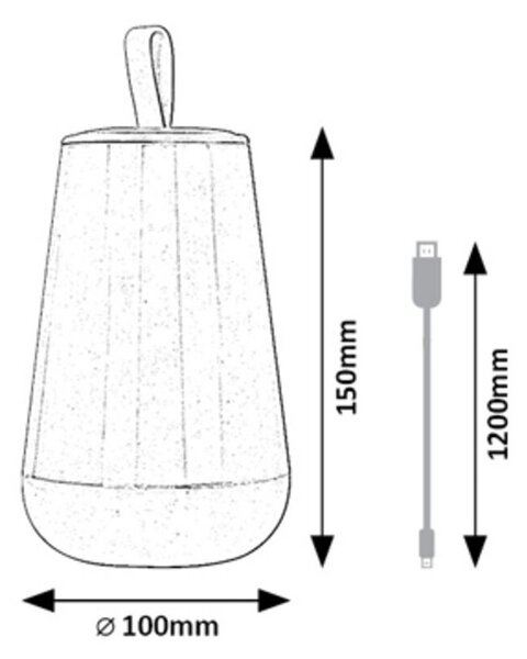 Rabalux Bílá přenosná LED RGB lampa Franco 2W 76019