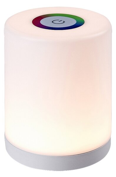 Rabalux Bílá přenosná LED RGB lampa Tipy 0,8W 74209