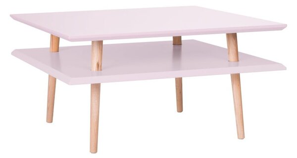Růžový konferenční stolek Ragaba Square, 68 x 68 cm