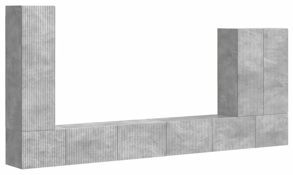 Sada televizního nástěnného kabinetu 6 ks Betonově šedá 3408955