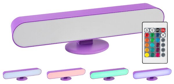 Rabalux Fialová LED RGB nabíjecí lampa Parker 3W s DO 76017