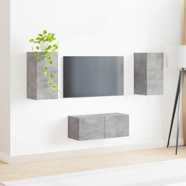 Sestava TV skříněk 2 ks Betonově šedá Kompozitní dřevo 3408964