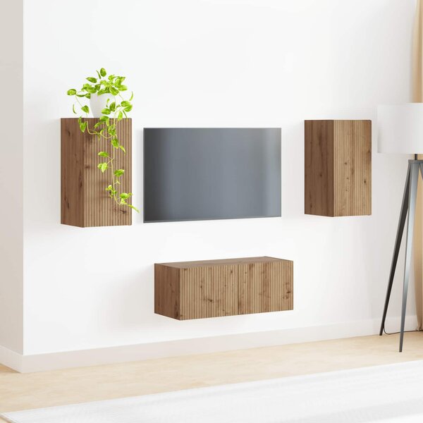 Sestava TV skříněk 2 ks Artisanový dub Kompozitní dřevo 3408969