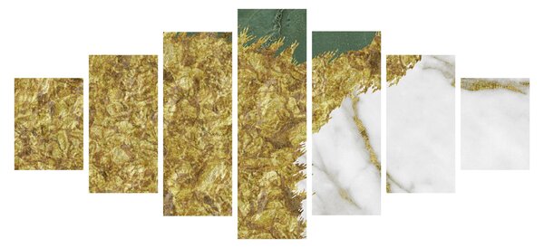 Obraz - Zelený mramor N⁰2 (210x100 cm)