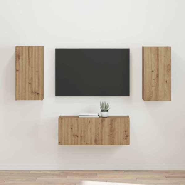 Sestava TV skříněk 2 ks Artisanový dub Kompozitní dřevo 3408969