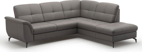 ROHOVÁ SEDAČKA, textil, kůže, mokka Sit & More - Sedací soupravy, Online Only